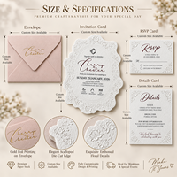 Suite d'invitations de mariage personnalisées en relief 3D à motifs floraux, avec carte RSVP dorée et enveloppe – Fabricant en gros, faible MOQ