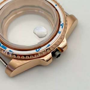 Caja de Reloj de Acero Inoxidable de 40 mm con Correa Completa de Acero Rosa, Cristal de Zafiro, Compatible con Movimiento NH34/NH35 - Product Image 6