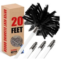 Kit de nettoyage de cheminées et de conduites avec poils en nylon et poignée en caoutchouc, diamètres 4 et 6 pouces, pour l'élimination de la poussière - Bestseller transfrontalier