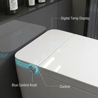 Toilette intelligente simple avec bidet intégré, sans réservoir, électronique, WC intelligent automatique