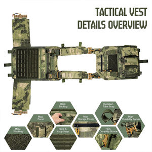 Tactical Outdoor <b>Vest</b> Lightweight Modular 3D Breathable Adjustable Quick Release Training <b>Vest</b> for Men Nylon Material - Product Image 4