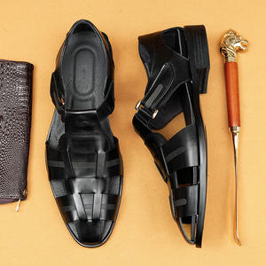 Chaussures d'été décontractées pour hommes en cuir, style outdoor, avec boucle en cuir, dotées d'un dessus en cuir respirant et frais. - Product Image 3