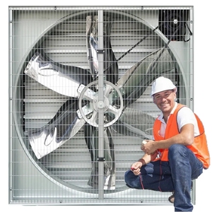 Ventilador de Extracción de Aire Galvanizado de Pared, Tipo Push-Pull, para Granjas Avícolas, Invernaderos, Fábricas y Talleres - Product Image 2