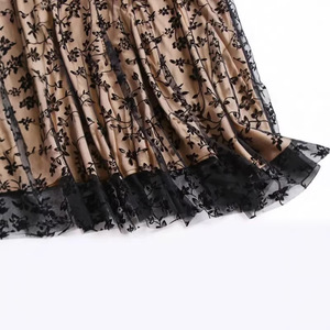 <span class=keywords><strong>Faldas</strong></span> midi vintage de talla grande para mujer, con estampado floral, cuentas, malla, corte en A, cintura alta, antiarrugas, de poliéster y elastano, para primavera y actividades al aire libre. - Product Image 4