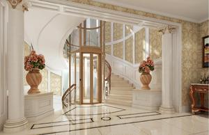 <span class=keywords><strong>Escalera</strong></span> de Caracol residencial de pasajeros con tracción de elevador de acero inoxidable con un elevador de turismo semicircular - Product Image 3