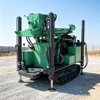 Foreuse pneumatique diesel sur chenilles MKDQZ-160 à vitesse de forage rapide pour puits d'eau, avec moteur de pompe, pour pâturages