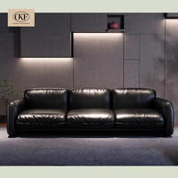 OKF Ensemble de meubles de chambre à coucher de luxe personnalisables Villa confortable Salon Canapé modulaire brun inclinable Style antique Design en cuir