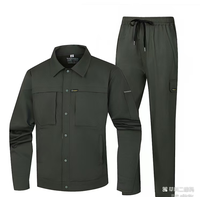 Vêtements de travail en coton respirant personnalisés en gros, vêtements de travail mécaniques unisexes, veste et pantalon, uniformes de sécurité pour les ouvriers du bâtiment et les chauffeurs
