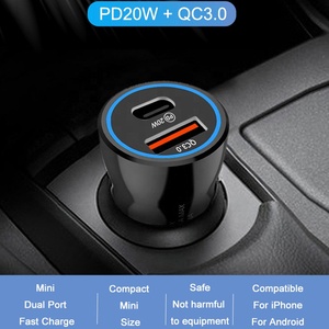Nuevo 38W Dual Port PD20W + QC3.0 Fast PD Car Charger USB Car Charger para <span class=keywords><strong>iPhone</strong></span> <span class=keywords><strong>12</strong></span>/<span class=keywords><strong>12</strong></span> Pro/Max/<span class=keywords><strong>12</strong></span> <span class=keywords><strong>Mini</strong></span>/11 - Product Image 3
