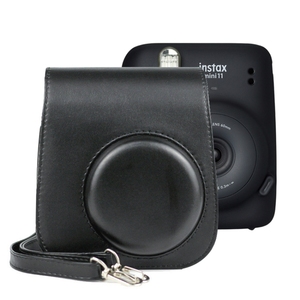 Étui en cuir pour appareil photo FUJIFILM <span class=keywords><strong>Instax</strong></span> Mini 11, couleur unie, avec sangle, protection intégrale - Product Image 2