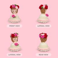 Vente en gros de poupées amigurumi réversibles douces faites à la main, bouquet de fleurs en crochet, jouet en peluche pour un anniversaire, une fête des mères, idée cadeau