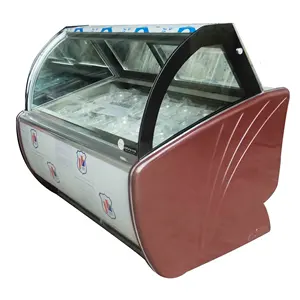 Commercial Ice Cream Freezer Gelato Refrigerator Ice Cream Display Freezer Showcase