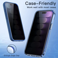 Protection d'écran en verre trempé anti-espion 0,33 mm à couverture intégrale pour iPhone 15 16 17 18 Pro Max, protection d'écran anti-regard indiscret