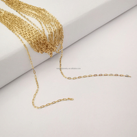 Offre Spéciale chaîne en vrac accessoire véritable or massif 18K trombone chaîne AU585 chaîne en rouleau d'or résultats de bijoux en or