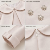 Robes pour filles en gros, style A-line, manches 3/4, ornées de perles et de fleurs en diamant, collection boutique, livraison rapide, multicolores