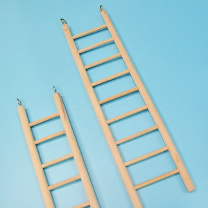 MIDEPET, Juego de 2 uds., <span class=keywords><strong>escalera</strong></span> de <span class=keywords><strong>madera</strong></span> interactiva, jaula para pájaros, juguete de escalada colgante para periquitos, loros, juguetes de proveedor de alta calidad - Product Image 4