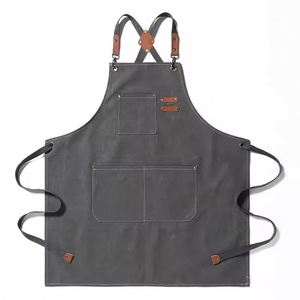 Vente Flash : Tabliers de cuisine personnalisés en jean bleu pour adultes, avec logo sur mesure, idéaux pour barista - Product Image 6