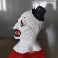 Masque de Clown Horreur Terrifier, Masque de Cosplay Clown Effrayant en Latex Souple, Démon Sanglant, Joker Maléfique, Masques de Costume de Fête d'Halloween pour Adulte