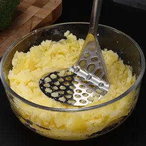 Triturador de Patatas Manual de Acero Inoxidable, Prensa de Verduras y Frutas, Máquina para Hacer Puré, Prensa de Patatas, Utensilio de Cocina - Product Image 2