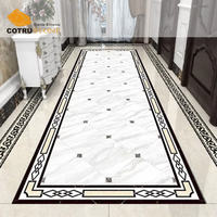 Mosaïques d'hôtel de luxe modernes personnalisées, marbre poli incrusté, médaillon en marbre, carrelage en marbre pour sol avec jet d'eau, design unique