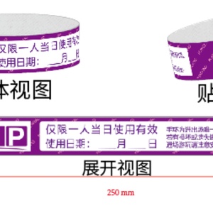 Pulseras Desechables de Polipropileno Sintético Resistentes al Agua con Transferencia Térmica y Color Personalizado para Eventos Deportivos, Juegos y Uso como Identificación - Product Image 5