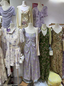 Stampa floreale Chic fresco abito femminile sopra il ginocchio con maniche a sbuffo per giovani donne stile Casual Party per le vacanze - Product Image 6