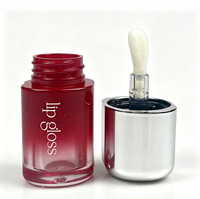 Tube de brillant à lèvres vide de 5 ml en matériau AS, forme ondulée irrégulière, design tendance, couleur personnalisée