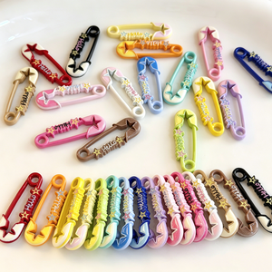 Charm in Metallo Kawaii a Forma di Stella con Spilla di Sicurezza per Fermagli per Capelli, Cover per Telefono e Lavori Fai-da-Te - Product Image 1