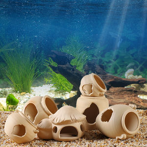 Rode keramiek vis- en garnalenschuilplaats, boomstam, verstopplaats voor <span class=keywords><strong>aquarium</strong></span> - Product Image 5