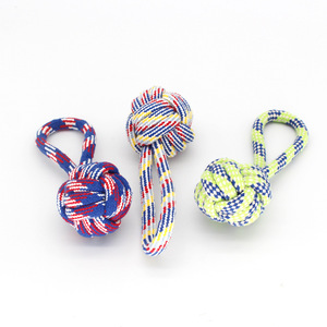 Jouets à mâcher pour chiens, écologiques, personnalisables, couleurs variées, indestructibles, pour chiens agressifs, races adultes, corde en coton à 2 nœuds, vente en gros - Product Image 6