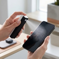 Nettoyant pour écran en microfibre anti-poussière écologique pour téléphone portable avec design portable