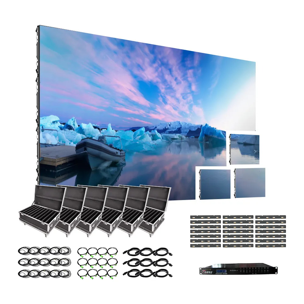 Unreal Led Wall Pitch P2.6 26mm P3.91 Interior Curvo Display Screen Painel Virtual Ledwall Studio Set Filme Equipamento de Produção