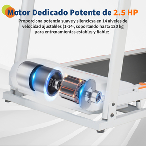 Tapis roulant pliable multifonctionnel en stock en Espagne, électrique, portable, salle de sport à domicile, entraînement physique, écran LED, acier - Product Image 4