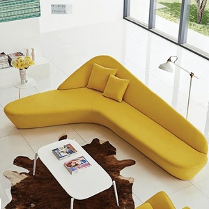 Canapé d'angle en velours et cuir de veau personnalisable pour le bureau, idéal pour les réunions d'affaires, les négociations, les salles d'attente et les espaces de réception - Product Image 3