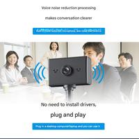 Kamera Komputer 480P Plug & Play USB Webcam dengan Mikrofon Peredam Kebisingan untuk Kelas Online/Konferensi Video