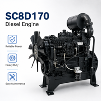 Moteur diesel SCDC Shanghai Diesel SDEC SC8D170, 136 kW, 6 cylindres, turbocompressé, pour machines de construction