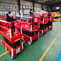 Plateforme de travail élévatrice mobile manuelle hydraulique, élévateur à ciseaux électrique