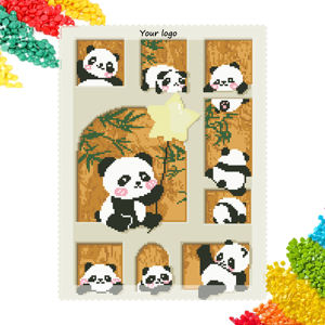 Kit de peinture diamant 5D - <span class=keywords><strong>Collage</strong></span> de panda mignon - Art animalier DIY pour la décoration intérieure - Product Image 1