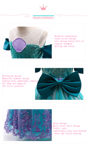 Disfraz de Sirenita para Niña, Vestidos de Princesa, Disfraces de <span class=keywords><strong>Ariel</strong></span> para Niñas, Disfraz de Halloween, Cosplay, Fiesta de Cumpleaños <span class=keywords><strong>con</strong></span> Accesorios - Product Image 4