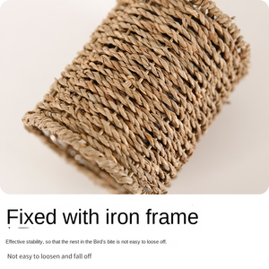 Xuan Wind Petit Lit de nid en peau de tigre Jours d'été Abri chaud pour animaux de compagnie Cage suspendue pour perroquet en bois pour oiseaux et animaux de compagnie - Product Image 4