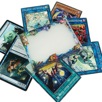 Protège-cartes TCG imprimés personnalisés avec bords transparents, protège-cartes d'art Yugioh, protège-cartes de jeu, protège-cartes imprimés