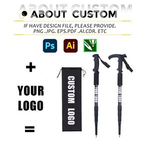 Bâton de randonnée rétractable en alliage d'aluminium pour le trekking et l'escalade en extérieur, avec logo personnalisé, vente en gros - Product Image 2