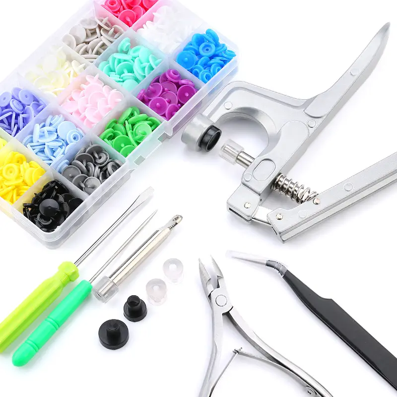 Custom Color Plastic Snap Button Machine Press Stud Cloth Clip Press DIY Family Garment Sewing Tools