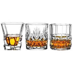 Transparent Bullet Cup Shot Glass Crystal Glass Whisky Wholesale double wall whisky wine glass set