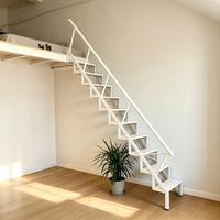 Escalier mural pliable personnalisable, gain de place, avec main courante, pour usage domestique, duplex ou mezzanine
