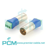 Adaptateur de fil nu XLR 3 broches mâle à vis bornier, connecteur de borne DMX512 XLR pour haut-parleur de microphone de lumière de scène