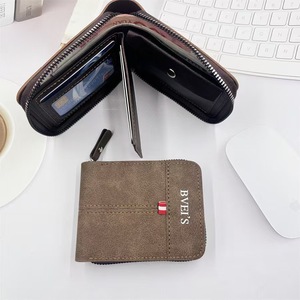 时尚风格新设计拉链男士钱包，带硬币口袋钱包链 -- 开合 - Product Image 3