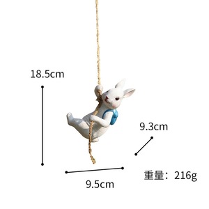 Décoration de jardin en gros, décoration créative de lapin suspendu, ornements de lapin mignons pour jardin, décorations de jardin en plein air, cadeaux de pendaison de crémaillère - Product Image 5