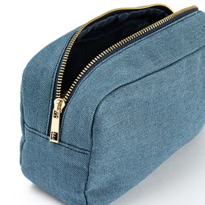 SUN CLOVER-neceser informal de tela vaquera para viaje, bolsa de cosméticos tejida para uso diario - Product Image 6