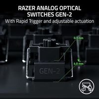 Clavier de jeu analogique optique OEM ODM Huntsman V3 Pro 8KHz Esports Noir avec interrupteurs optiques analogiques Gen2 à déclenchement rapide et réglables
